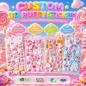 3D Puffy Gold Stamping Aesthetic Stickers