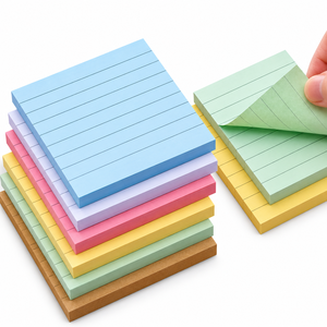 Lined Customizable Colorful Self Adhesive Memo Pads