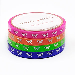 Neon Candy Horizontal Bow fine washi tape set