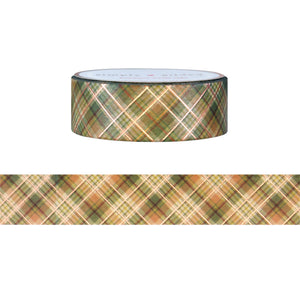 Autumn Whimsy Plaid Washi Tape 15mm