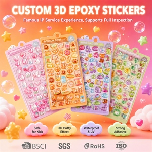 Custom 3D PVC Relief Diamond Puffy Sticker
