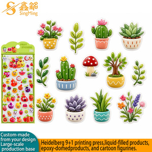 3D PVC Relief Kawaii NFC Phone Case Stickers