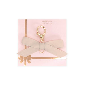 Sand Cream Bow Charm with light gold hardware