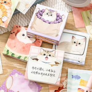 Mr.Paper Self-Adhesive Kraft Paper Sticky Notes Pad Colorful Cute Design Memo Sheets For Journaling Students Office Daily