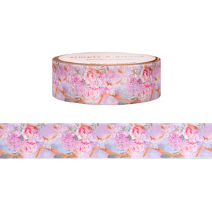 Rococo Pattern washi roll in satin gold foil finish