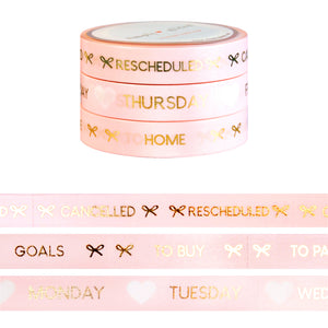 Days of the week and task tracking functional sticker roll bundle