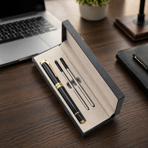 Custom Logo Metal Rollerball Pen with Gift Box Set