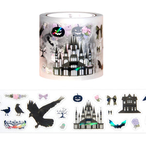 A Boo-tiful Soul PET tape 50mm with black holographic foil