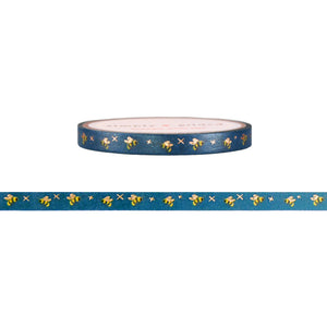 Botanique Mystique Bees micro washi tape with rose gold foil